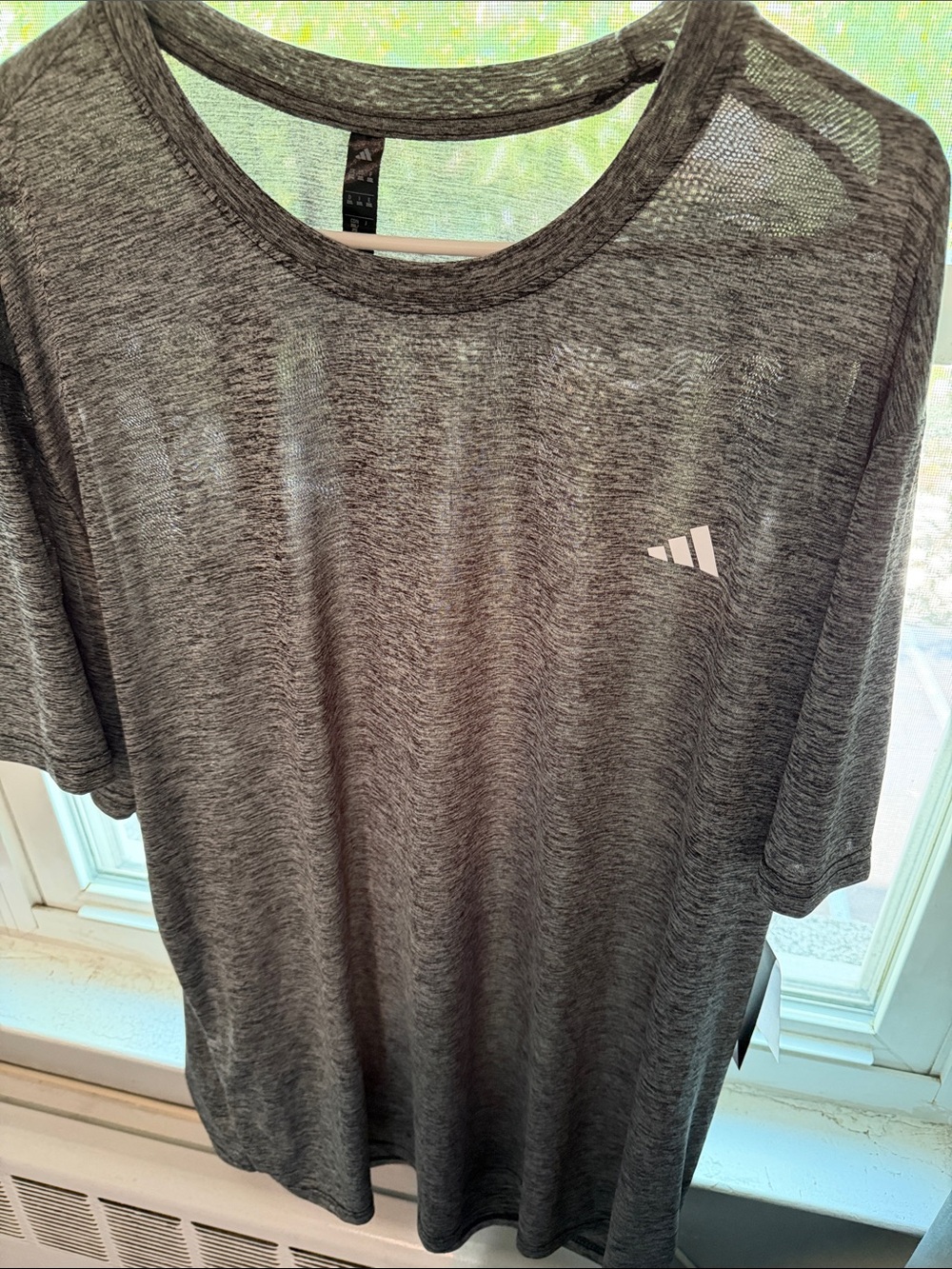 adidas Men’s Heather Gray Short-Sleeve Training Tee